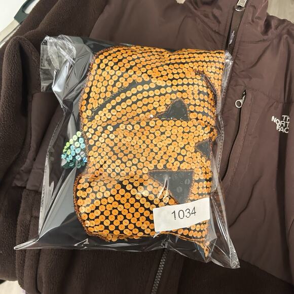 Vtg Quacker Factory Womens Medium Halloween Sequin Jack O'Lantern Sweatshirt - Picture 9 of 9